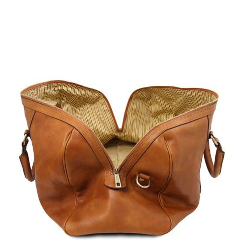 Oslo - Leather travel duffle bag - Weekender bag